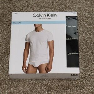 Calvin Klein Men's Black Crew Neck T-Shirt 4-Pack